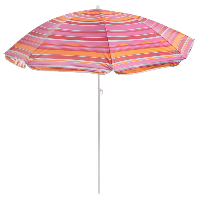 Зонт пляжный «Модерн» с серебряным покрытием, d=150 cм, h=170 см, микс - фотография № 1
