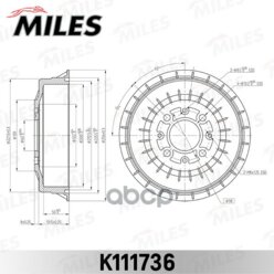 Барабан Тормозной Ваз 2108-09 Miles арт. K111736