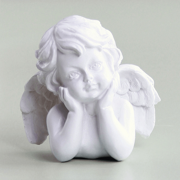 фото Фигурка Ангелочек бюст 8х9 см белый