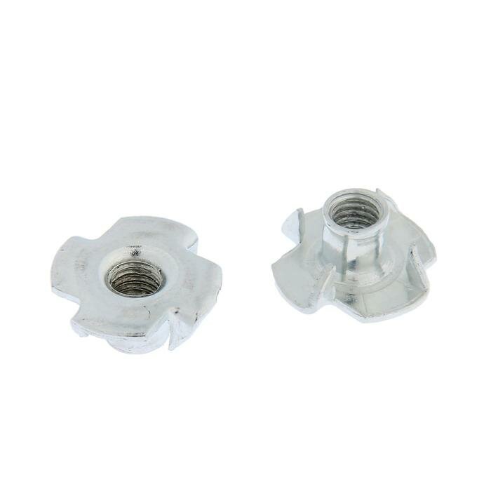 фото Гайка тундра krep, мебельная, забивная, DIN1624, оцинкованная, М6, 10 шт, 3 штуки