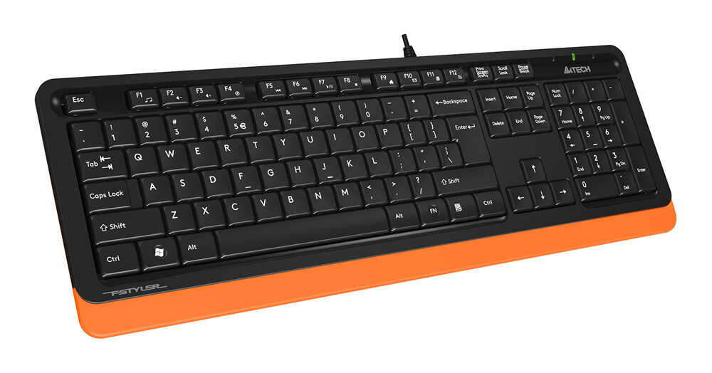 Клавиатура мышь A4Tech Fstyler F1010 клавчерныйоранжевый мышьчерныйоранжевый USB Multimedia - фотография № 3