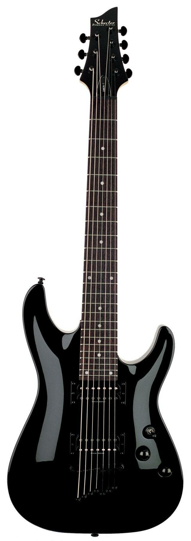 SCHECTER OMEN-7 BLK, цвет чёрный полированный