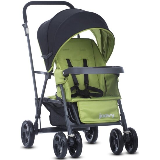 Прогулочная коляска JOOVY CABOOSE Graphite для двоих детей зеленый