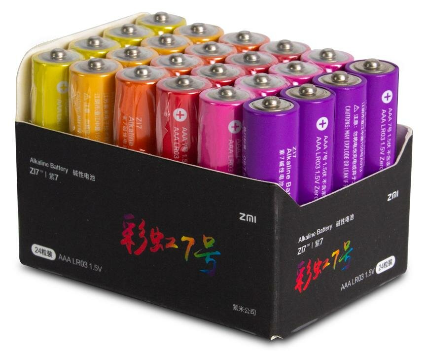 Батарейки AAA - ZMI Rainbow ZI7 (AA724) (24шт)