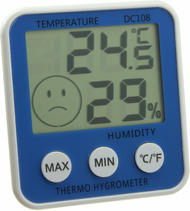 Термометр-гигрометр DC108 комнатный, смайлик