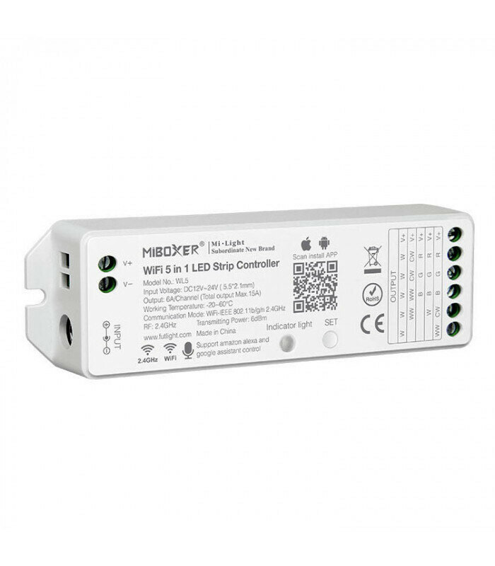 Комплект для ленты RGB, RGBW,CCT,RGB+CCT 1 зона, Wi-Fi радио контроллер 1 штука, панель сенсорная настенная 1 штука - фотография № 7