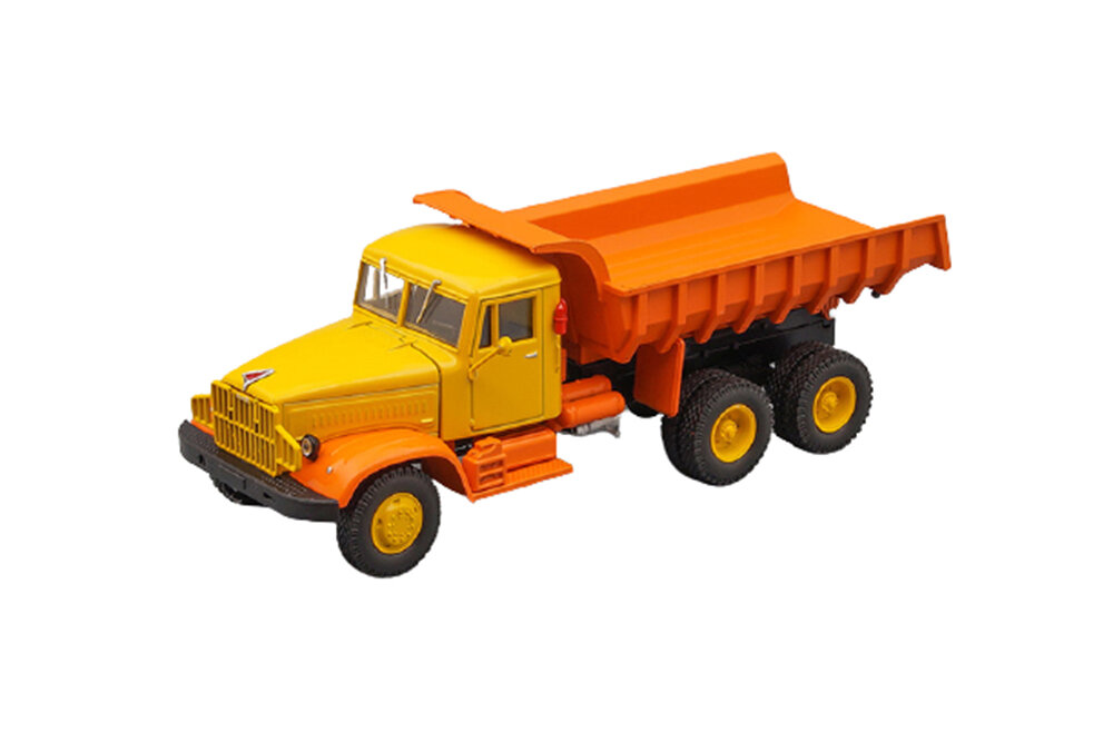 KRAZ 222B/256B DUMP TRUCK 1969 YELLOW-ORANGE (USSR RUSSIA) | краз 222Б/256Б самосвал 1969 желто-оранжевый