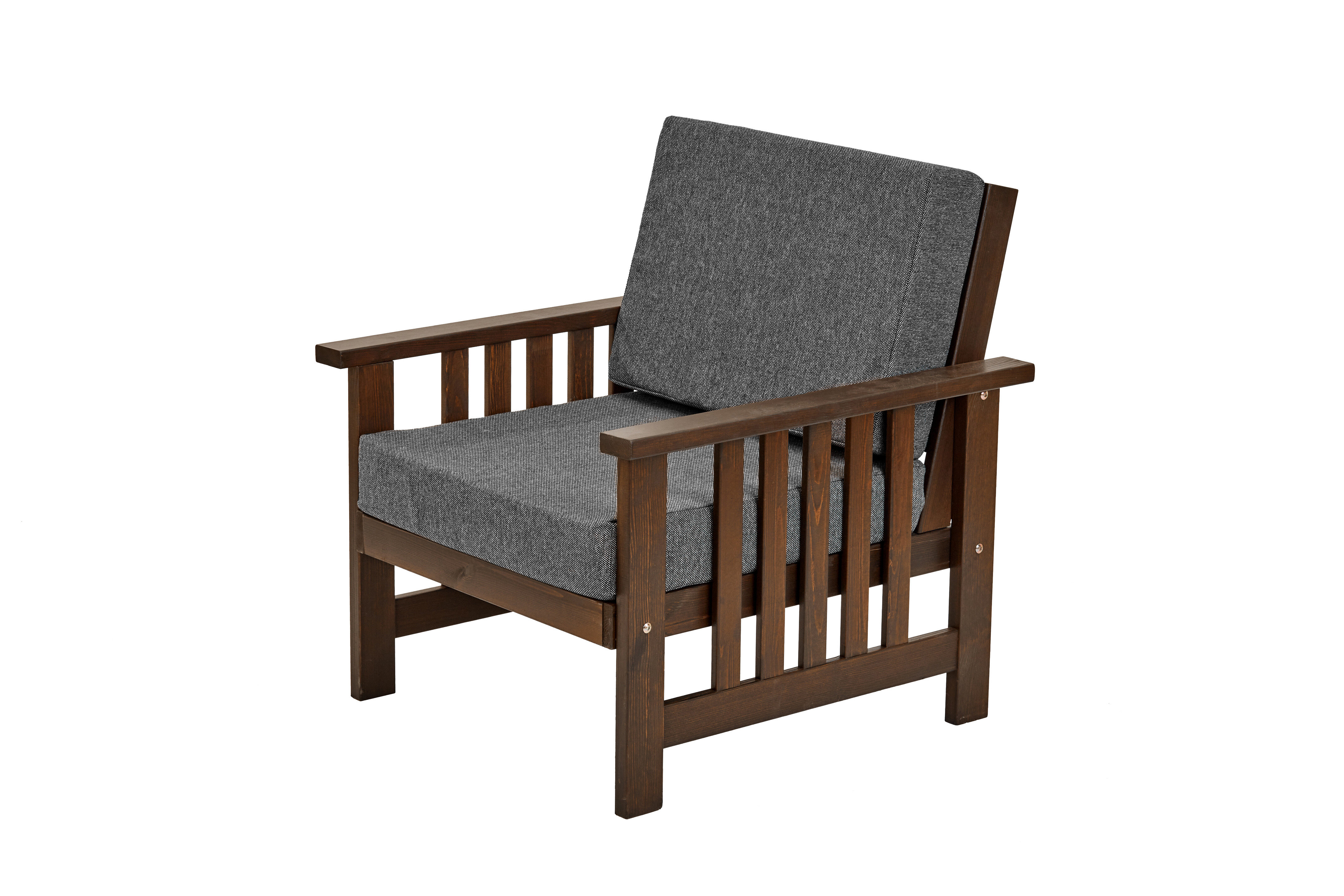 Кресло деревянное для сада и дачи с подушками, барон - фотография № 1