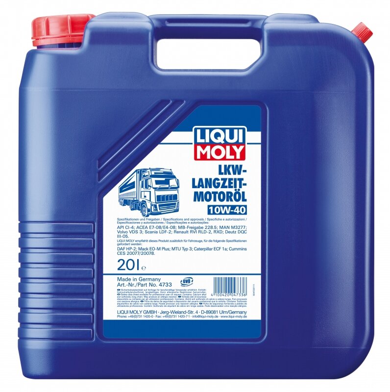 HC-синтетическое моторное масло LIQUI MOLY LKW-Langzeit-Motoroil 10W-40 Basic