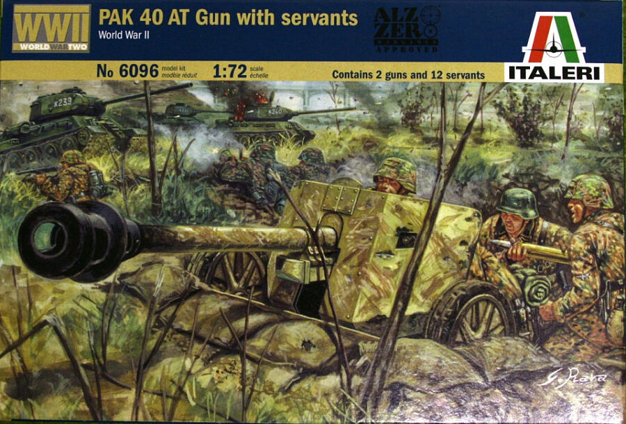 Набор фигурок 6096ИТ Пушка German PAK 40 AT Gun with servants