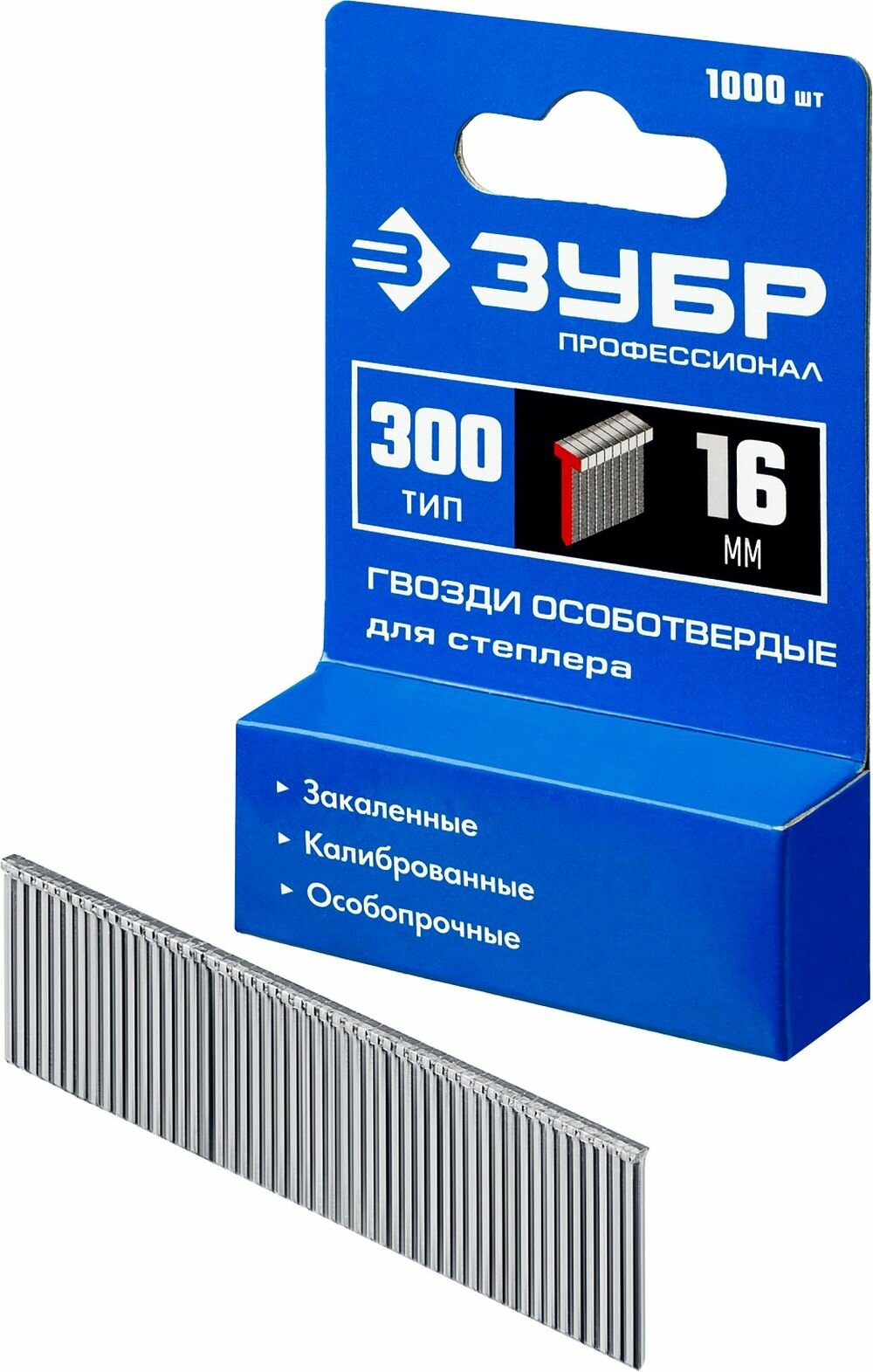 Гвозди для степлера ЗУБР тип 300 16 мм 1000 шт. 31643-16
