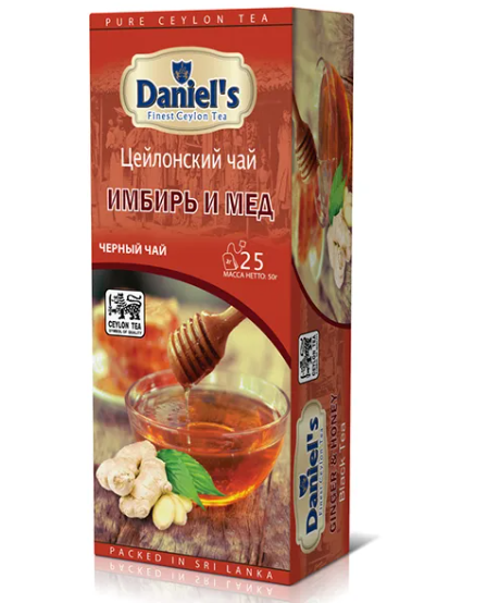 Daniel's Чай черный, имбирь и мёд, 25 пак, 6 уп - фотография № 2