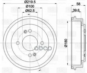 Барабан Тормозной Kia Picanto 06- Trialli арт. TF 051334