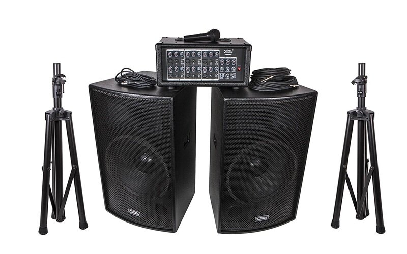 Soundking ZH0602D15LS Комплект акустической системы, микшер, микрофон, кабели, 2х250 Вт