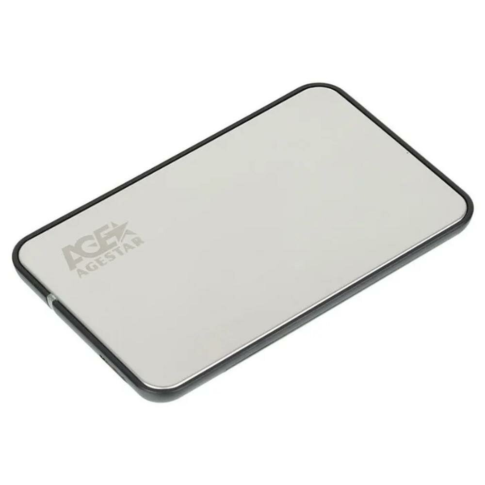 Корпус 2.5" AgeStar 3UB2A8J-6G SATA, USB3.0 Silver