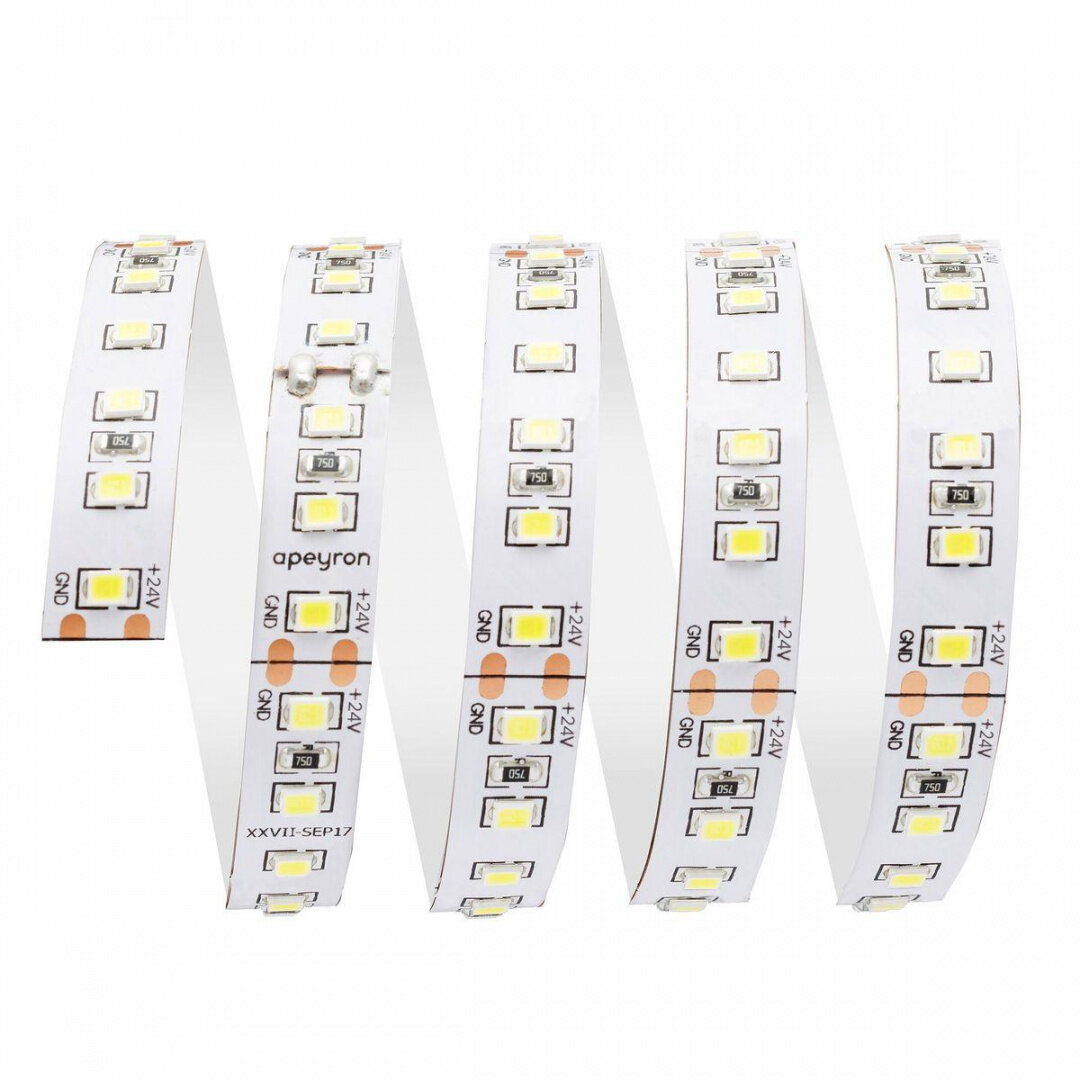 Apeyron (5 м.) Светодиодная лента Apeyron 10W/m 120LED/m 3528SMD дневной белый 5M 00-331 - фотография № 3