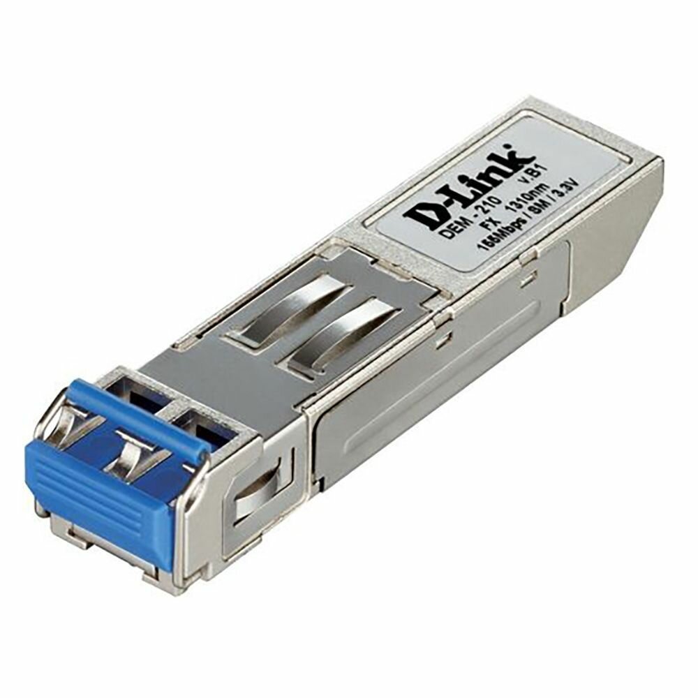 Трансивер DEM-210/B1A Модуль SFP с 1 портом 100Base-FX для одномодового оптического кабеля питание 33В (до 15 км) RTL (10)