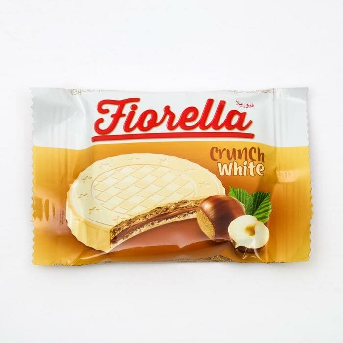 Fiorella Вафли Fiorella с ореховым кремом в белом шоколаде, 20 г - фотография № 2