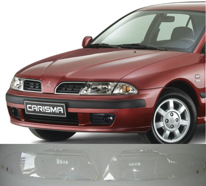 Защита фар прозрачная, пластик, для авто Mitsubishi Carisma 1999-2003