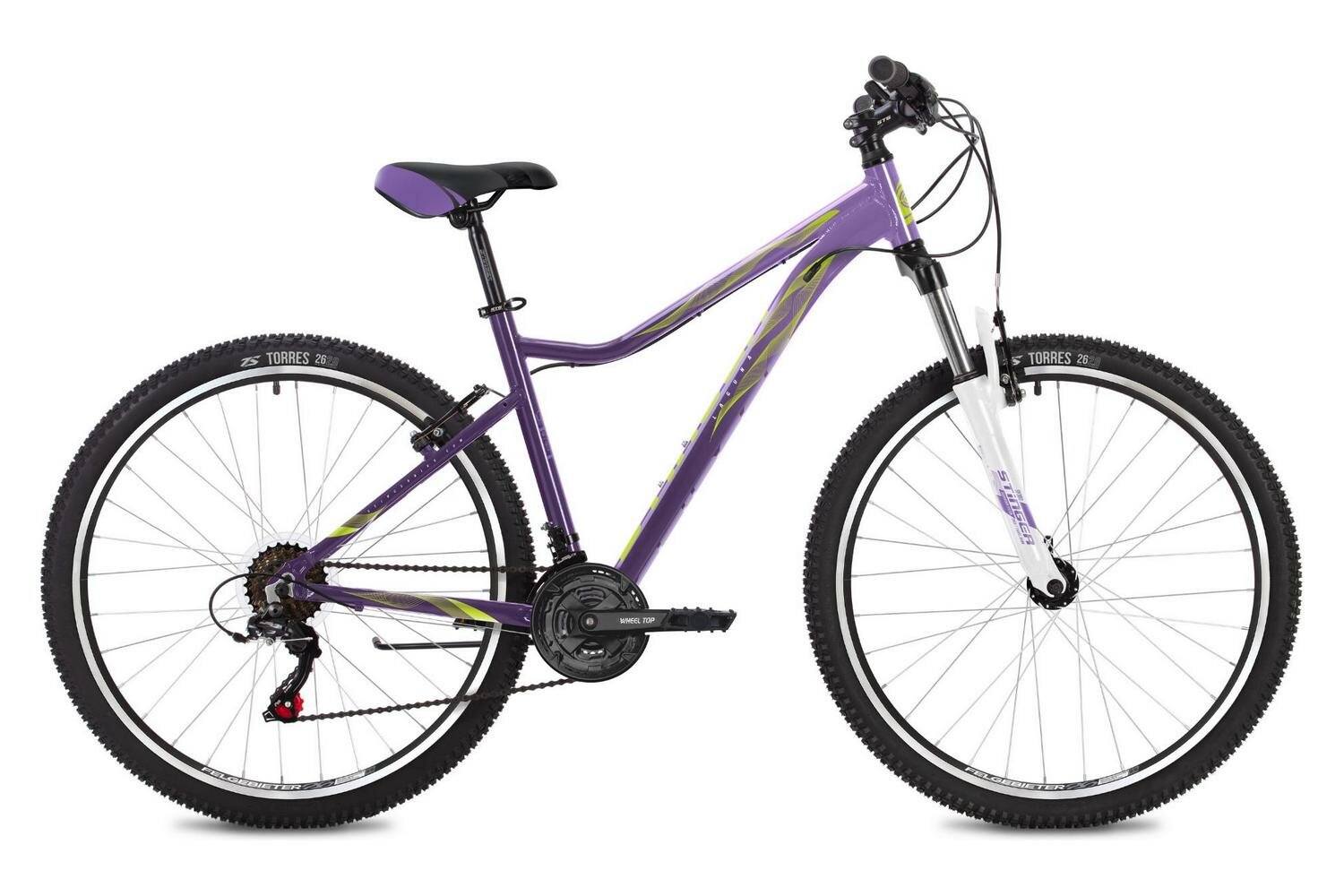 Женский велосипед Stinger Laguna STD 26 Microshift, год 2021, ростовка 17, цвет Фиолетовый