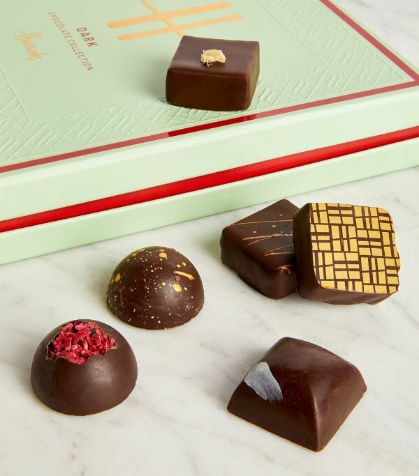 Набор темного шоколада в подарочной коробке Harrods, 2 х 126г - фотография № 3