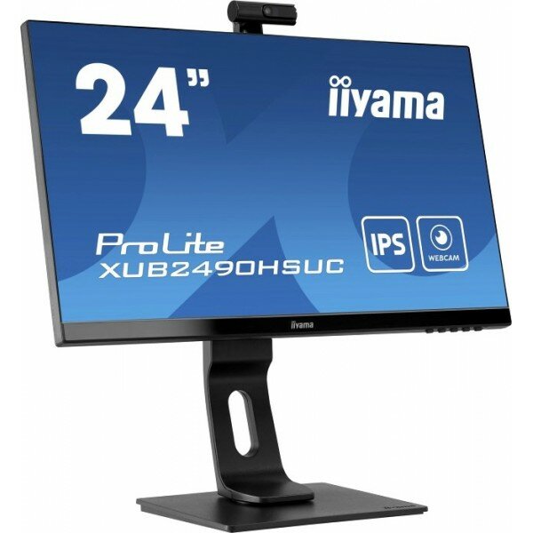 Монитор Iiyama 23.8 ProLite XUB2490HSUC-B1 черный IPS LED 5ms 16:9 HDMI M/M Cam матовая HAS Pivot 250cd 178гр/178гр 1920x1080 DisplayPort FHD USB 5.4к