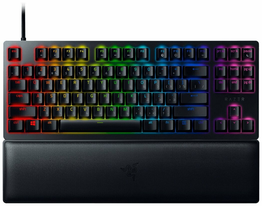 Razer Клавиатура Razer Huntsman V2 Tenkeyless Red Switch RZ03-03940800-R3R1, подсветка, черный (USB) (ret)