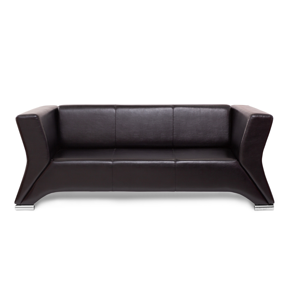 Прямой диван "Рольф" для офиса механизм нераскладной, черный - фотография № 9