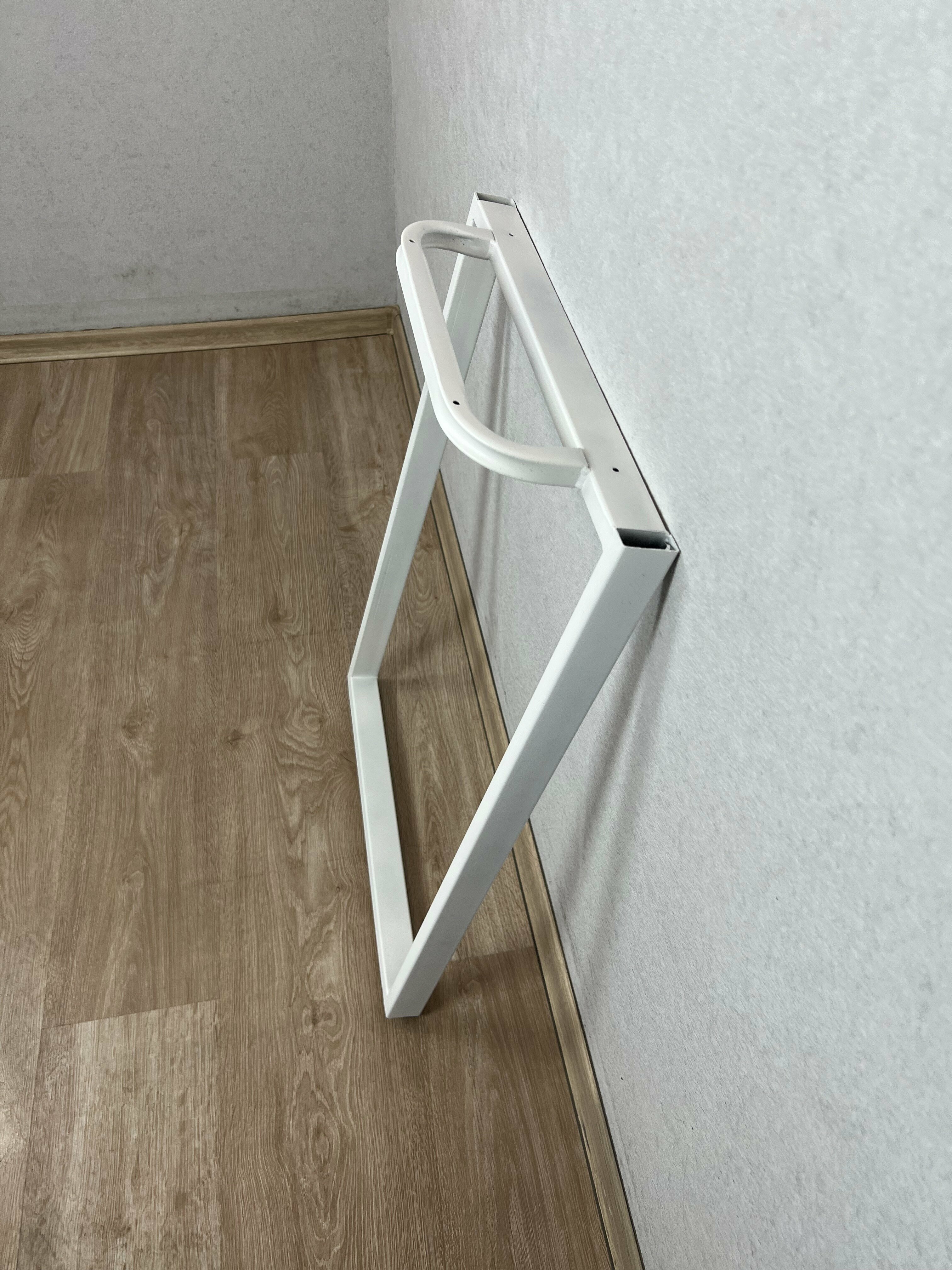 Ножка опора для стола в стиле Лофт 72х50 см, цвет белый - фотография № 3