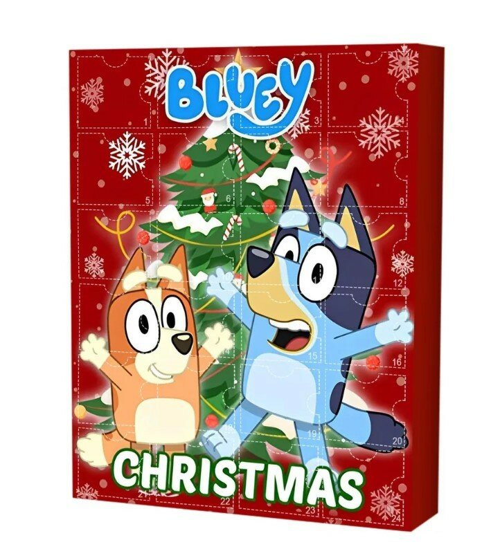 Новогодний адвент-календарь с 24 фигурками персонажей Блуи - Bluey