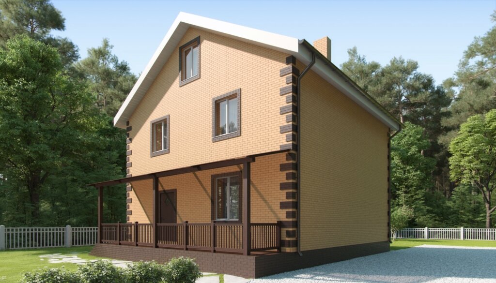 Проект жилого дома SD-proekt 22-0013 (149,45 м2, 10,13-10,13 м, газобетонный блок 400 мм, облицовочный кирпич) - фотография № 2