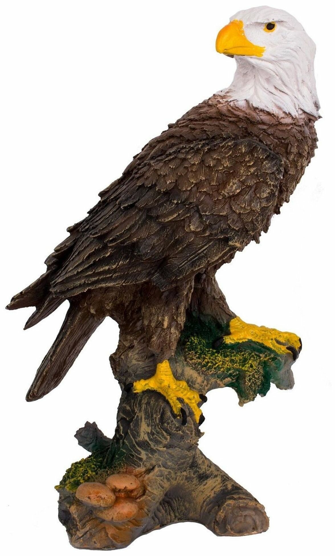 Садовая фигура Орел на суку с повернутой шеей 32 см