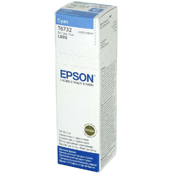 Чернила EPSON T6732 Cyan для L800 70мл C13T67324A