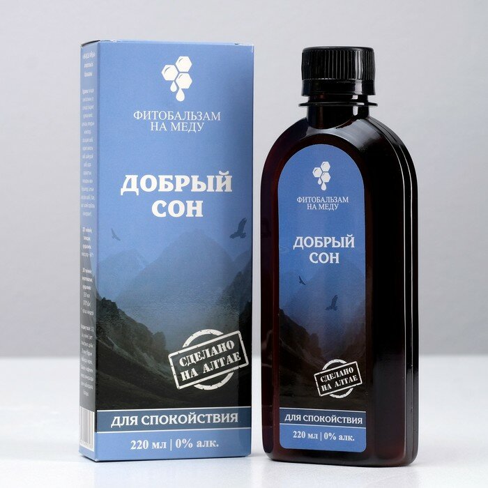 Алтайский Нектар Фитобальзам на меду «Добрый сон» для здорового сна 220 мл