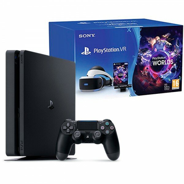 Sony PlayStation 4 Slim 500 Гб + PlayStation VR v.2 + Camera v.2 + VRWorlds