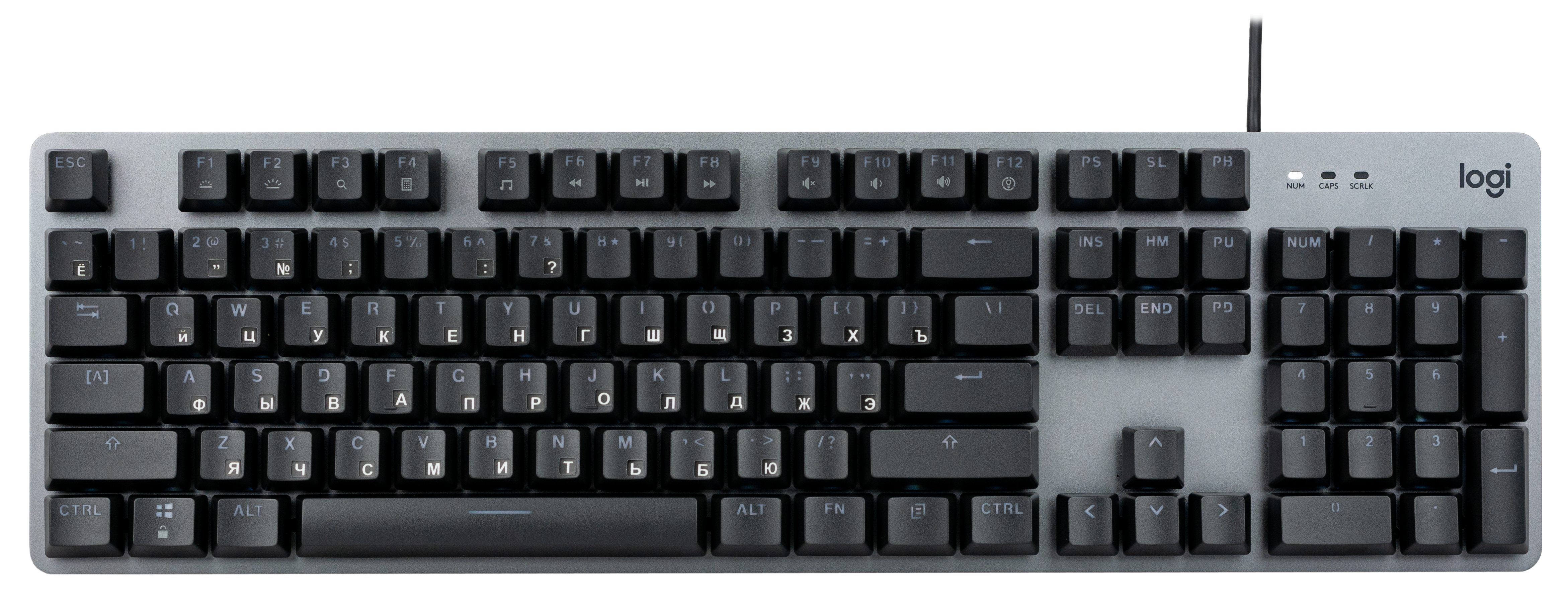 Клавиатура проводная Logitech K845 BROWN Tactile [920-009218] серая