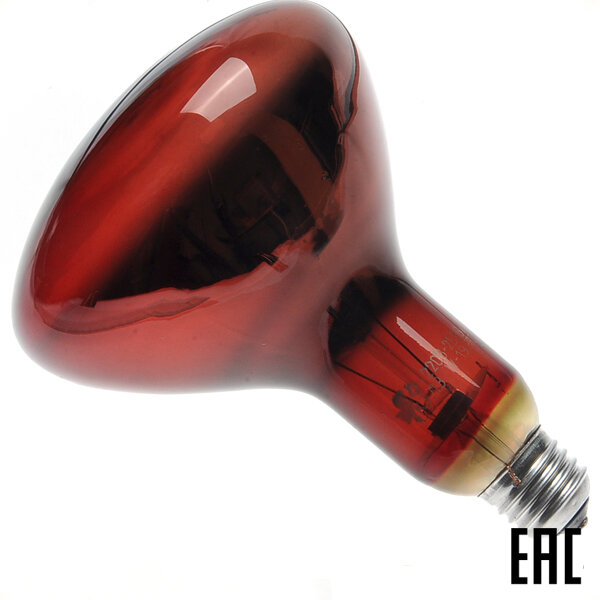 фото Лампа зеркальная, инфракрасная 250Вт икзк 220-250Вт Е27 кэлз (2 шт. в комплекте)