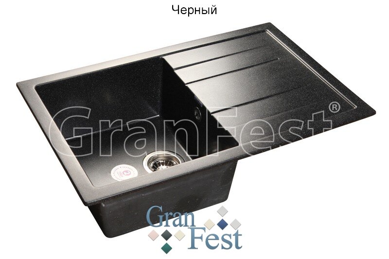 Мойка кухонная GranFest QUADRO GF-Q780L черный