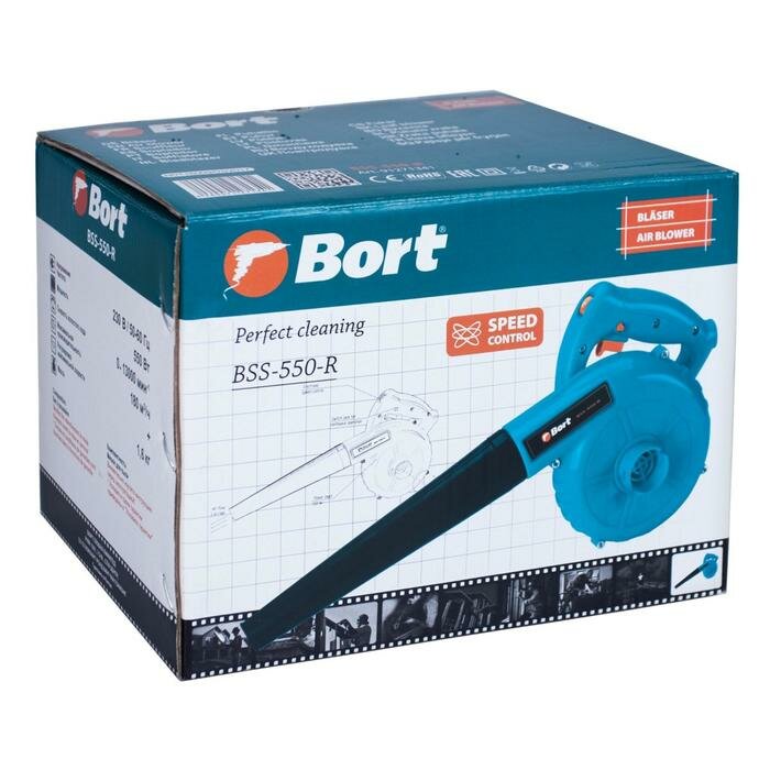 Воздуходувка Bort BSS-550-R, 220 В, 500 Вт, 180 м3/час - фотография № 4