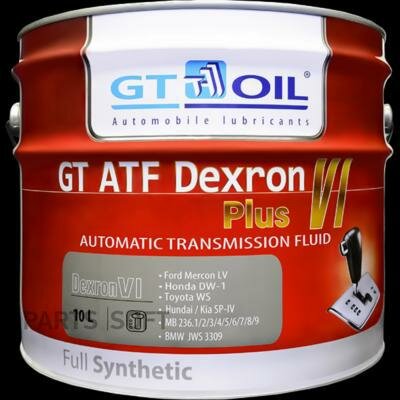 GT OIL 8809059408643 Масло трансмиссионное GT ATF Dexron VI Plus, 10 л 1шт