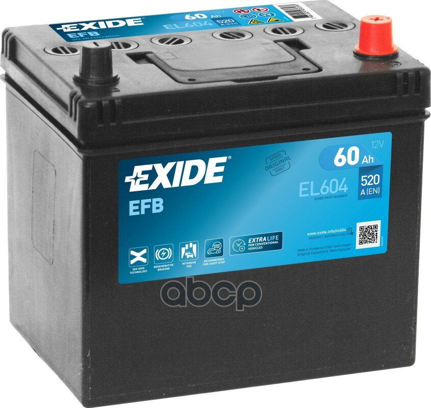 Аккумулятор EXIDE арт. EL604