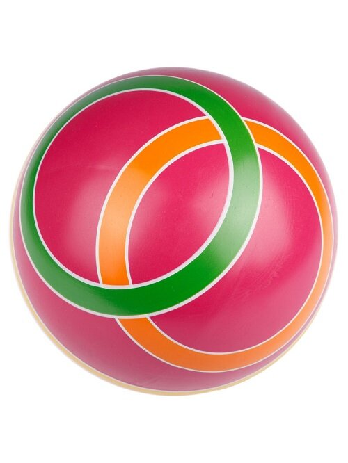 Мяч резиновый "Планеты", d100 (фиолетовый, желтая полоса) P3-100/Пл