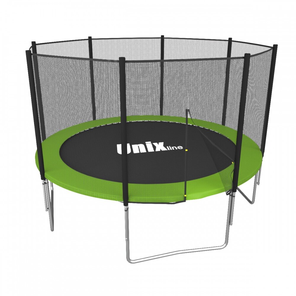 Батут с защитной сеткой Unix Line Simple 8Ft / 244 см (Green) outside