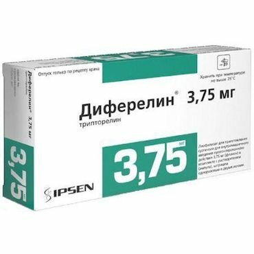 Лекарства для терапии онкологии Ипсен Диферелин лиоф пролонг дейст д/приг сусп для в/м введ 3.75 мг №1 (с р-рителем)