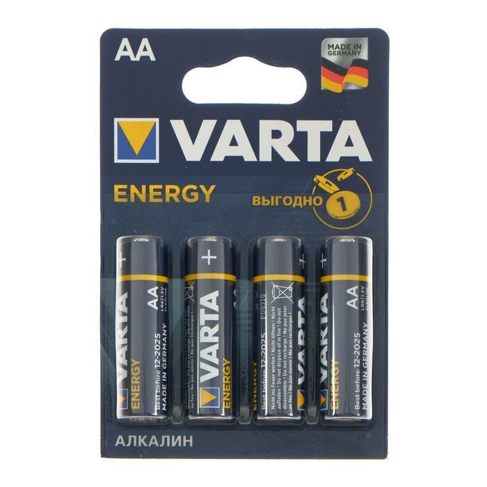 Батарейка алкалиновая Varta Energy AA LR6-4BL 1.5В блистер 4 шт.