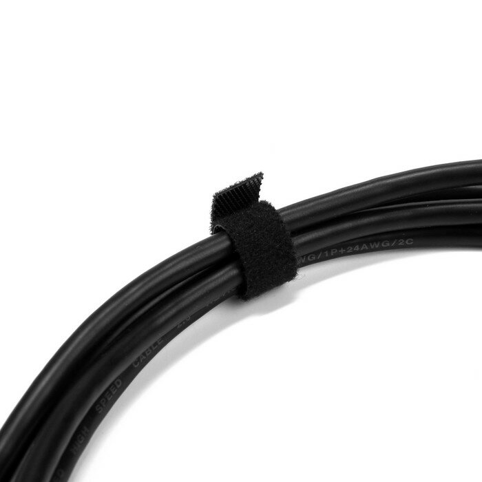 Лента-липучка для проводов 1000Х10Х1,5 мм тундра, цвет черный, 1 шт. - фотография № 13