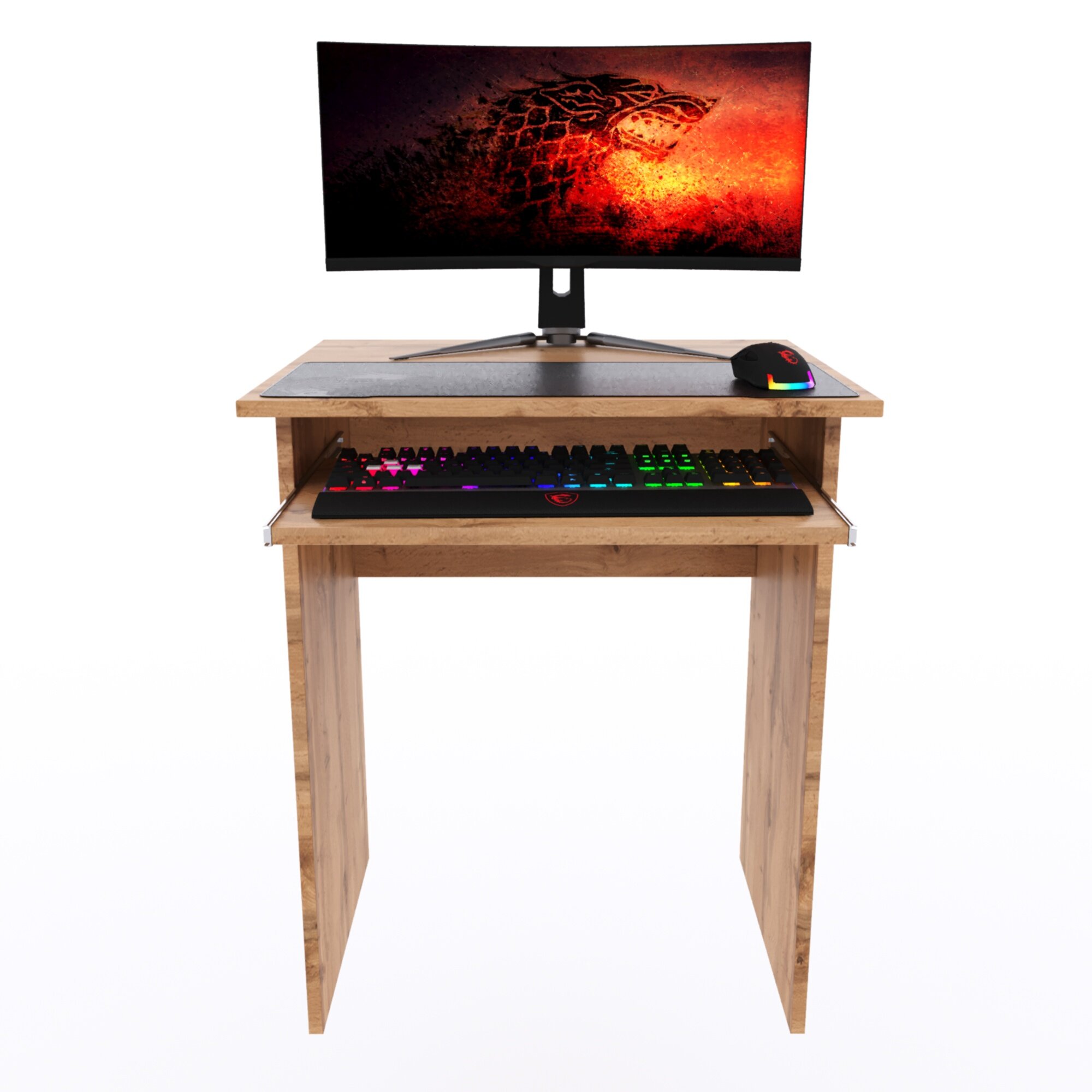 Компьютерный стол "Минис+", 60х50х72,6 см, дуб вотан - фотография № 2