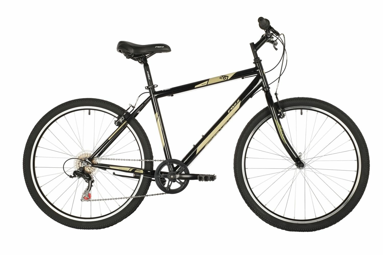 Велосипед FOXX MANGO 26" (2021) (Велосипед FOXX 26" MANGO бежевый, сталь, размер 16")