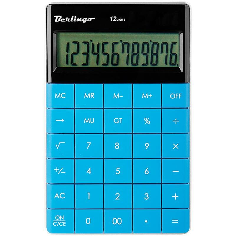 Калькулятор настольный 12 разрядов, двойное питание, 165*105*13 мм, синий: CIB_100 штр.: 4260107478638