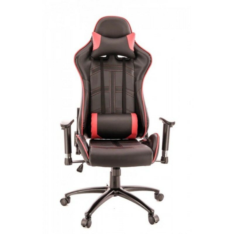 Компьютерное кресло Everprof Lotus S10 игровое, обивка: искусственная кожа, цвет: xерный/красный